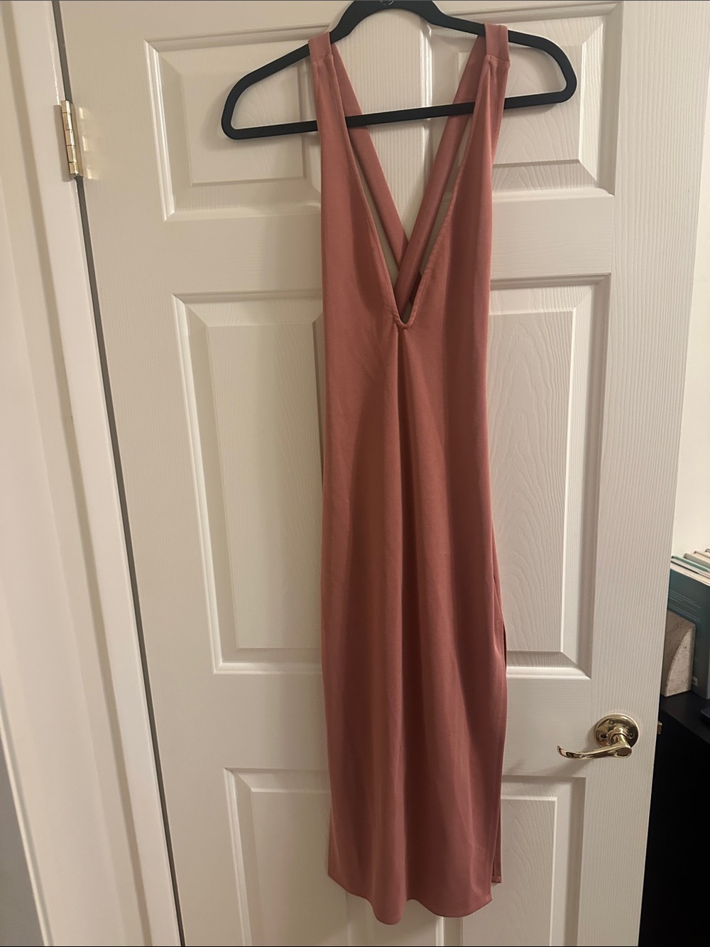 V-Neck Sleeveless Maxi Dress in Mauve